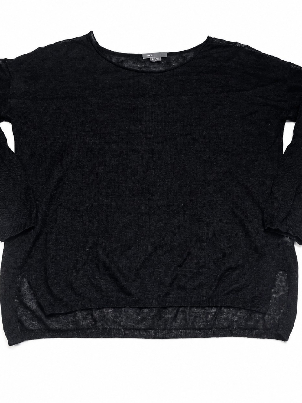 Vince Black Lightweight Crewneck Sweater